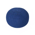 TUYOHW 20 Pouf rond moderne avec design tricoté Petit pouf coussin de sol Repose-pieds pour salon, chambre, entrée