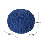TUYOHW 20 Pouf rond moderne avec design tricoté Petit pouf coussin de sol Repose-pieds pour salon, chambre, entrée
