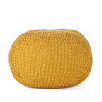 TUYOHW 20 Pouf rond moderne avec design tricoté Petit pouf coussin de sol Repose-pieds pour salon, chambre, entrée