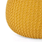 TUYOHW 20 Pouf rond moderne avec design tricoté Petit pouf coussin de sol Repose-pieds pour salon, chambre, entrée