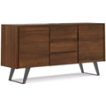 Mitchell 60 inch x 17 inch Rectangle Modern Industrial Sideboard Buffet in Walnut Veneer