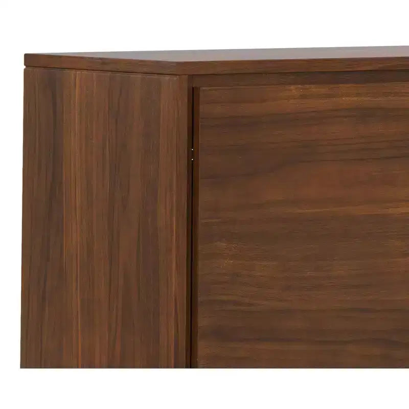 Buffet moderne industriel rectangulaire Mitchell de 152,4 x 43,18 cm en placage de noyer