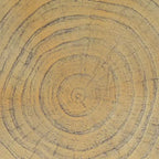 Table d'appoint spirale moderne avec centre creux, table basse en oxyde de magnésium texturée effet bois pour salon ou chambre à coucher