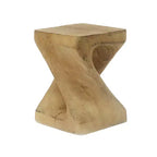 Table d'appoint spirale moderne avec centre creux, table basse en oxyde de magnésium texturée effet bois pour salon ou chambre à coucher