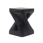 Table d'appoint spirale moderne avec centre creux, table basse en oxyde de magnésium texturée effet bois pour salon ou chambre à coucher