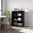 Bibliothèque de ferme à 3 niveaux avec rangement, étagère basse en bois à 3 niveaux pour le bureau, le salon, la chambre