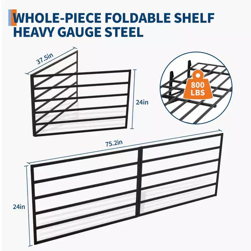 Lot de 2 étagères de garage 2x6 pieds, étagère murale de rangement de garage, étagères flottantes, charge 725 kg, étagère robuste pour rangement mural