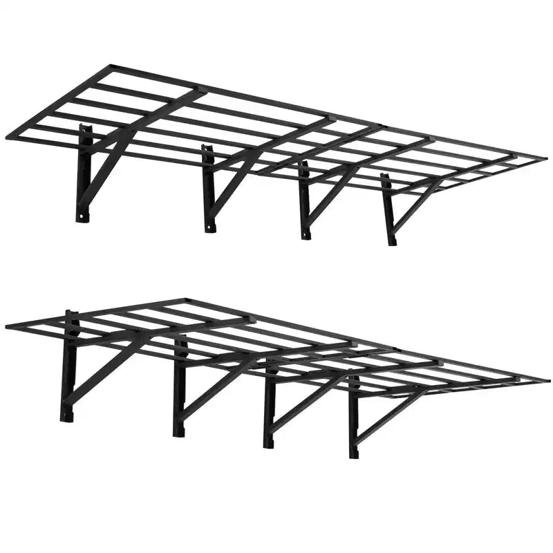 Lot de 2 étagères de garage 2x6 pieds, étagère murale de rangement de garage, étagères flottantes, charge 725 kg, étagère robuste pour rangement mural