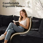 Canapé sectionnel en L de 269 cm, canapé modulaire moderne avec méridienne, meuble rembourré à assise profonde pour salon