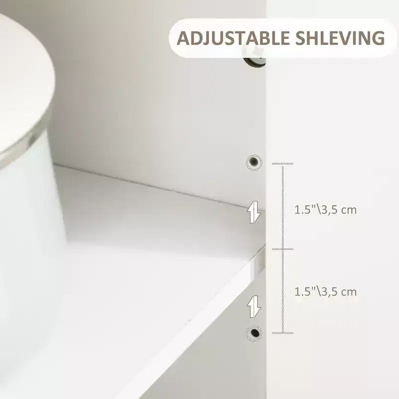 Îlot de cuisine FAMYYT en bois naturel blanc de 45,7 cm avec 1 armoire de rangement, 1 tiroir et 4 roulettes verrouillables