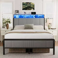Sailvan Bed Frame, Metal Platform Bed with Headboard, Underbed Storage & Ergonomic Headboard for Support, No Box Spring Needed