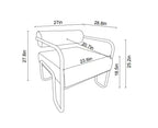 Fauteuil d'appoint en velours côtelé TUYOHW, fauteuil paresseux avec cadre en fer, dossier et accoudoirs intégrés, pieds antidérapants, chaise de loisirs pour balcon, salon