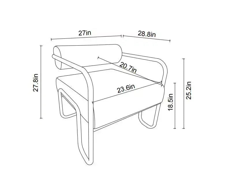 Fauteuil d'appoint en velours côtelé TUYOHW, fauteuil paresseux avec cadre en fer, dossier et accoudoirs intégrés, pieds antidérapants, chaise de loisirs pour balcon, salon