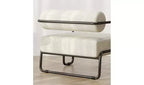 Fauteuil d'appoint en velours côtelé TUYOHW, fauteuil paresseux avec cadre en fer, dossier et accoudoirs intégrés, pieds antidérapants, chaise de loisirs pour balcon, salon