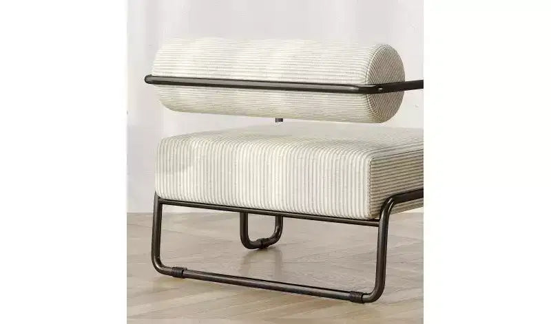 Fauteuil d'appoint en velours côtelé TUYOHW, fauteuil paresseux avec cadre en fer, dossier et accoudoirs intégrés, pieds antidérapants, chaise de loisirs pour balcon, salon