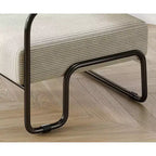 Fauteuil d'appoint en velours côtelé TUYOHW, fauteuil paresseux avec cadre en fer, dossier et accoudoirs intégrés, pieds antidérapants, chaise de loisirs pour balcon, salon