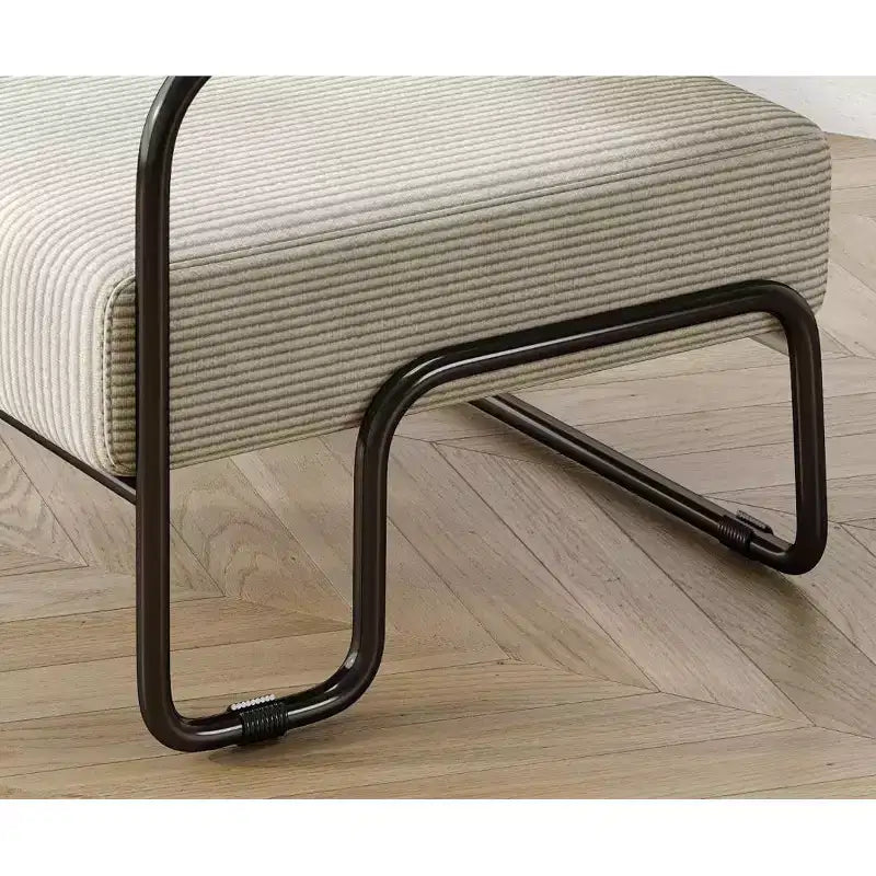 Fauteuil d'appoint en velours côtelé TUYOHW, fauteuil paresseux avec cadre en fer, dossier et accoudoirs intégrés, pieds antidérapants, chaise de loisirs pour balcon, salon