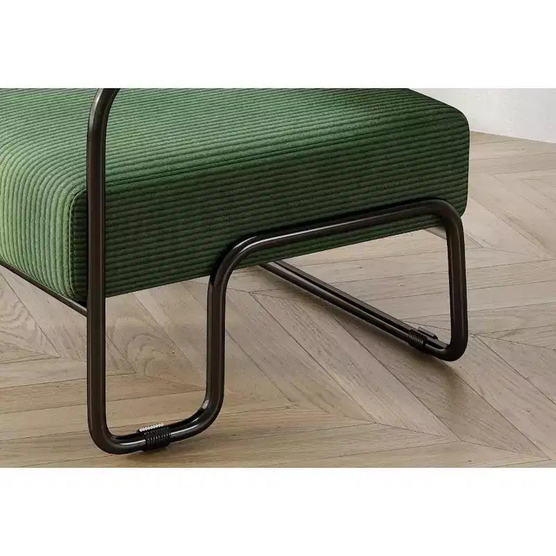 Fauteuil d'appoint en velours côtelé TUYOHW, fauteuil paresseux avec cadre en fer, dossier et accoudoirs intégrés, pieds antidérapants, chaise de loisirs pour balcon, salon