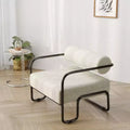 TUYOHW Corduroy Lounge Chair,Lazy Sofa Chair with Iron Frame,Integrated Backrest & Armrests,Anti-Slip Feet,Leisure Chair for Balcony,Living Room