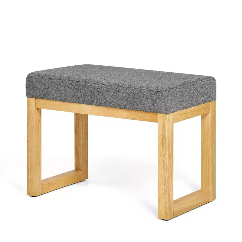 TUYOHW Pouf de rangement moderne, banc à chaussures d'entrée minimaliste en bois massif, tabouret d'appoint rembourré doux pour chambre à coucher, salon