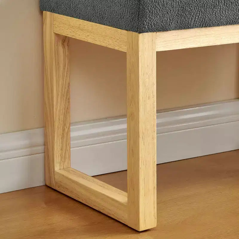 TUYOHW Pouf de rangement moderne, banc à chaussures d'entrée minimaliste en bois massif, tabouret d'appoint rembourré doux pour chambre à coucher, salon