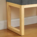 TUYOHW Pouf de rangement moderne, banc à chaussures d'entrée minimaliste en bois massif, tabouret d'appoint rembourré doux pour chambre à coucher, salon