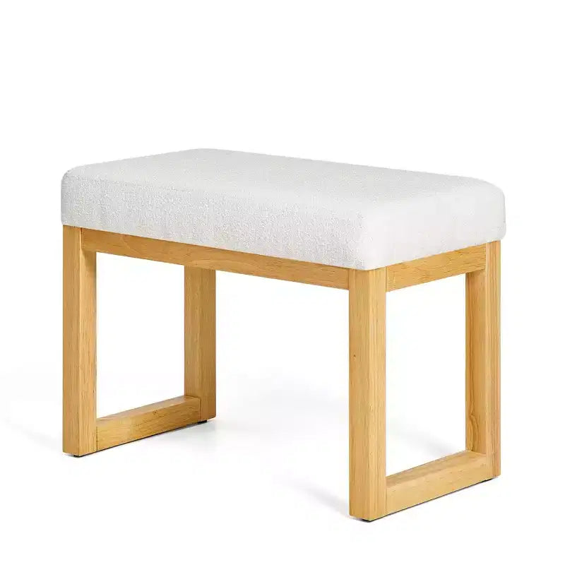 TUYOHW Pouf de rangement moderne, banc à chaussures d'entrée minimaliste en bois massif, tabouret d'appoint rembourré doux pour chambre à coucher, salon