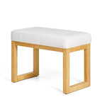 TUYOHW Pouf de rangement moderne, banc à chaussures d'entrée minimaliste en bois massif, tabouret d'appoint rembourré doux pour chambre à coucher, salon