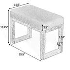 TUYOHW Pouf de rangement moderne, banc à chaussures d'entrée minimaliste en bois massif, tabouret d'appoint rembourré doux pour chambre à coucher, salon