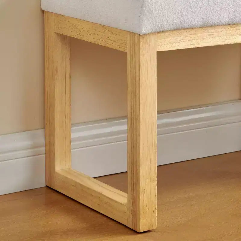 TUYOHW Pouf de rangement moderne, banc à chaussures d'entrée minimaliste en bois massif, tabouret d'appoint rembourré doux pour chambre à coucher, salon