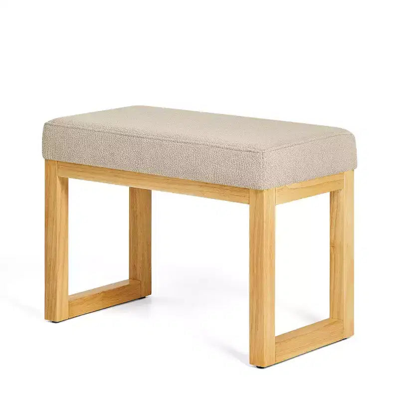 TUYOHW Pouf de rangement moderne, banc à chaussures d'entrée minimaliste en bois massif, tabouret d'appoint rembourré doux pour chambre à coucher, salon