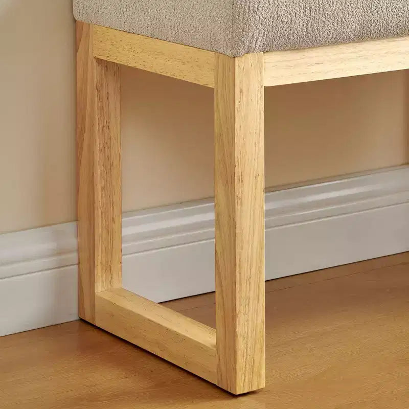 TUYOHW Pouf de rangement moderne, banc à chaussures d'entrée minimaliste en bois massif, tabouret d'appoint rembourré doux pour chambre à coucher, salon
