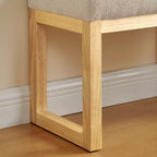 TUYOHW Pouf de rangement moderne, banc à chaussures d'entrée minimaliste en bois massif, tabouret d'appoint rembourré doux pour chambre à coucher, salon