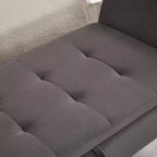 Banc de rangement en velours TUYOHW 51,5 avec accoudoirs incurvés, ottoman capitonné pour bout de lit avec pieds en bois massif pour chambre à coucher, salon, entrée
