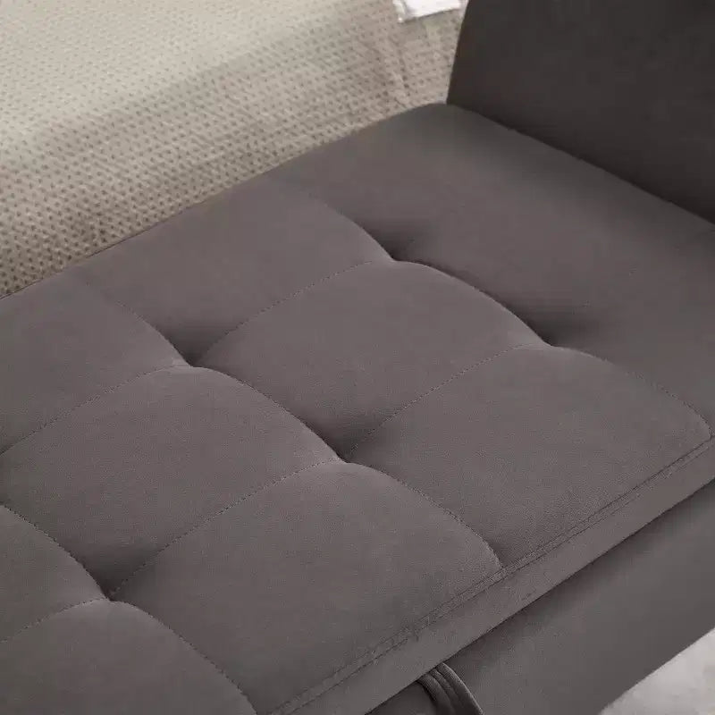 Banc de rangement en velours TUYOHW 51,5 avec accoudoirs incurvés, ottoman capitonné pour bout de lit avec pieds en bois massif pour chambre à coucher, salon, entrée