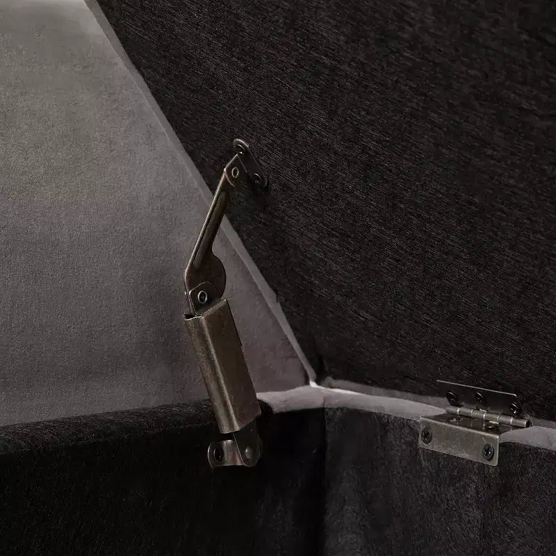 Banc de rangement en velours TUYOHW 51,5 avec accoudoirs incurvés, ottoman capitonné pour bout de lit avec pieds en bois massif pour chambre à coucher, salon, entrée