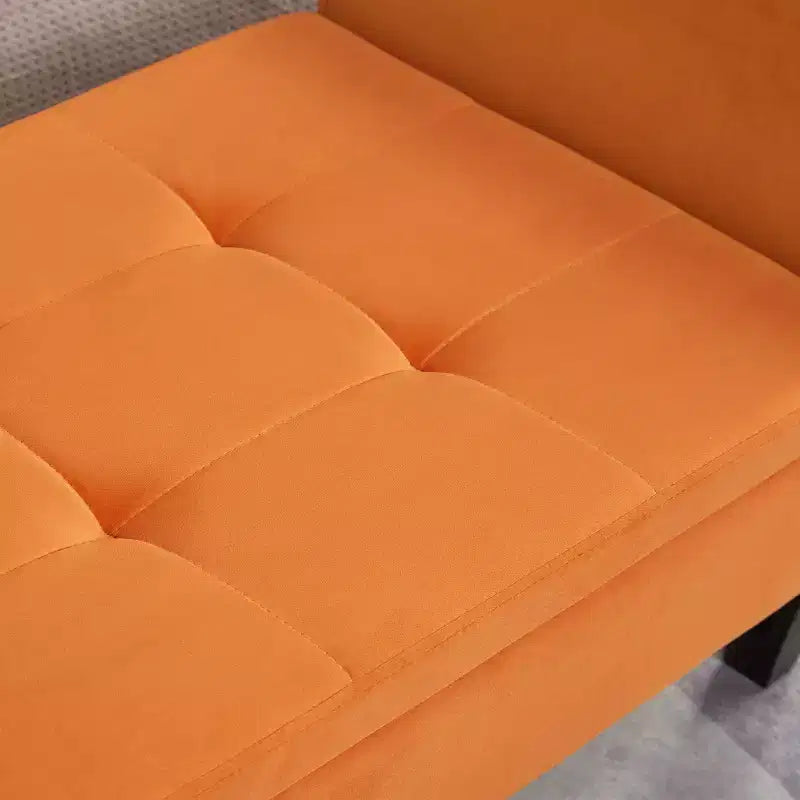 Banc de rangement en velours TUYOHW 51,5 avec accoudoirs incurvés, ottoman capitonné pour bout de lit avec pieds en bois massif pour chambre à coucher, salon, entrée