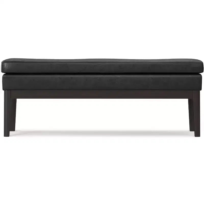 Banc ottoman mi-siècle Bragg de 114 cm de large en similicuir végétalien