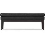 Banc ottoman mi-siècle Bragg de 114 cm de large en similicuir végétalien