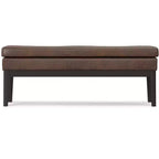 Banc ottoman mi-siècle Bragg de 114 cm de large en similicuir végétalien