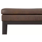 Banc ottoman mi-siècle Bragg de 114 cm de large en similicuir végétalien