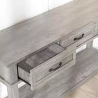 Table d'entrée de ferme, console à 3 niveaux avec 3 tiroirs de rangement, table de canapé en bois de 54 pouces pour entrée de salon, table de couloir