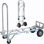 COZONY 2-in-1 Folding Hand Truck & Dolly Cart with 800 Lbs Capacity | All-Terrain Rubber Wheeled Convertible Hand Truck Dolly for Warehouse & Home Use