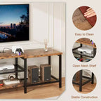 Meuble TV avec lumières LED pour téléviseurs jusqu'à 75 pouces, meuble TV de 170 cm avec prises électriques, table console pour salon