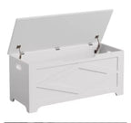 Storage Ottoman with Irregular Legs, MDF, Rhombus Pattern,