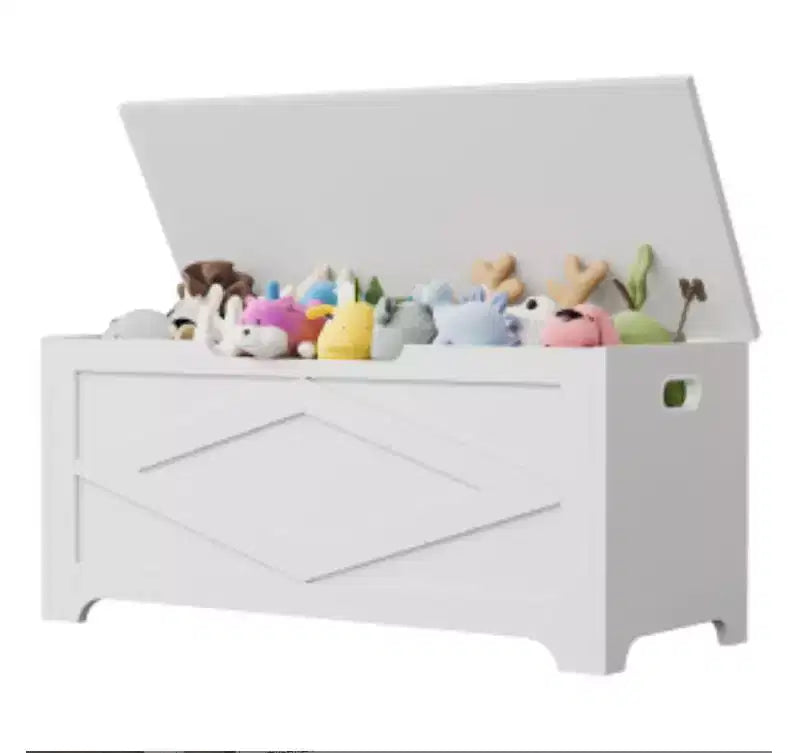 Pouf de rangement à pieds irréguliers, MDF, motif losanges,