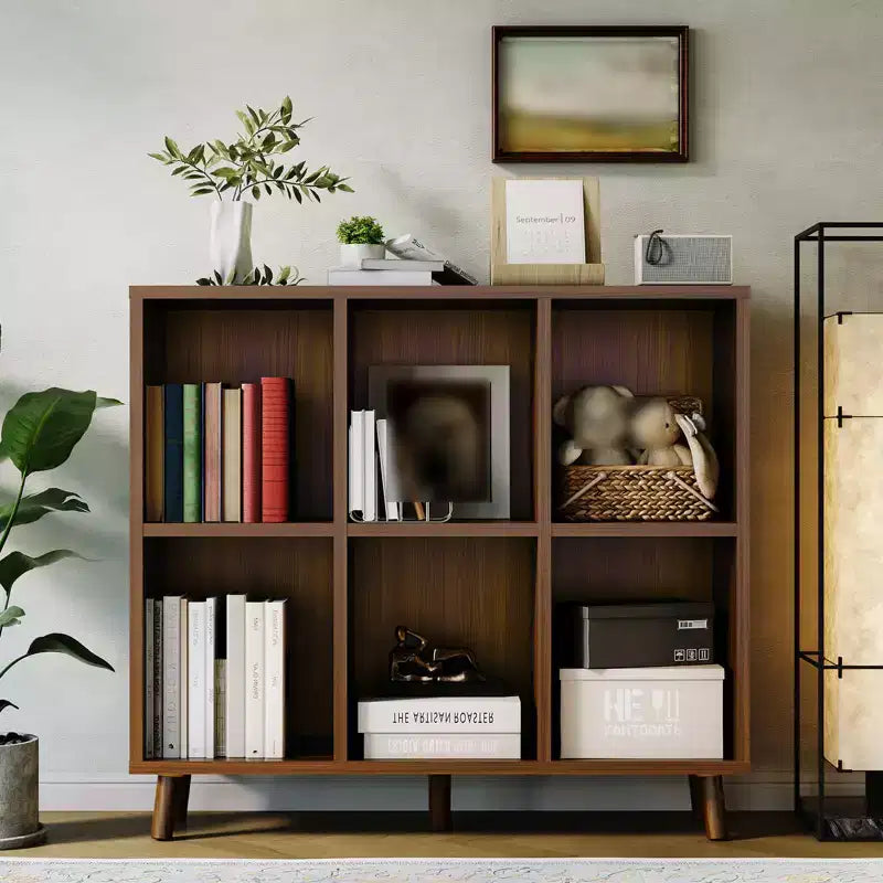 Étagère à livres cube en bois, bibliothèque ouverte autoportante, meuble de rangement au sol, organisateur de rangement ouvert pour salon, bureau, salle d'étude