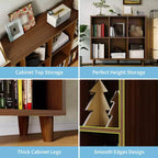 Étagère à livres cube en bois, bibliothèque ouverte autoportante, meuble de rangement au sol, organisateur de rangement ouvert pour salon, bureau, salle d'étude