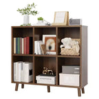 Étagère à livres cube en bois, bibliothèque ouverte autoportante, meuble de rangement au sol, organisateur de rangement ouvert pour salon, bureau, salle d'étude