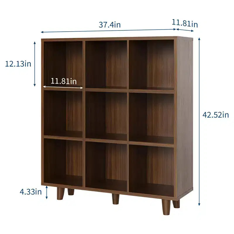 Étagère à livres cube en bois, bibliothèque ouverte autoportante, meuble de rangement au sol, organisateur de rangement ouvert pour salon, bureau, salle d'étude